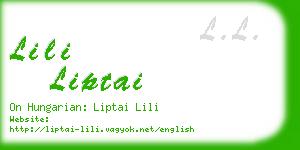 lili liptai business card